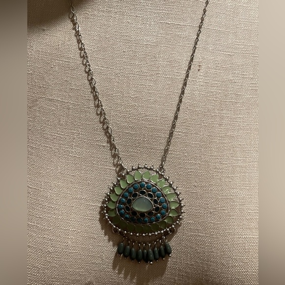 Lia Sophia "EUCALYPTUS" Fringed Necklace  NEW W TAGS - Picture 12 of 15